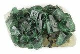 Fluorescent Green Fluorite On Quartz - Diana Maria Mine, England #243342-1
